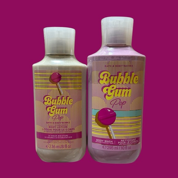 Bath and Body Works Bubblegum Pop Body Lotion and Body Wash - Picture 1 of 2